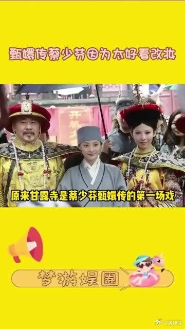 蔡少芬在演甄嬛传的时候，因为太美不得已改了妆