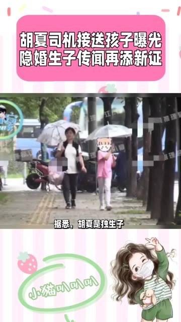 胡夏司机接送孩子的画面被曝光,隐婚生子的传闻又添新证据