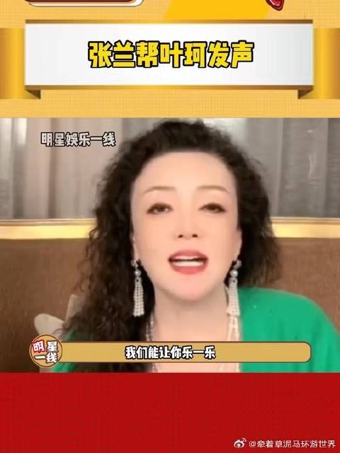 张兰 帮叶珂 发声了!让大家包容一点!