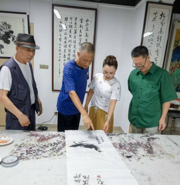 著名书画家金大翁做客南京叶庄美术馆