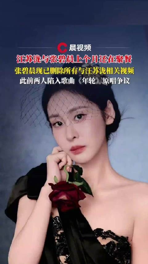 汪苏泷与张碧晨上个月还在聚餐，张碧晨现已删除所有与汪苏泷相关视频
