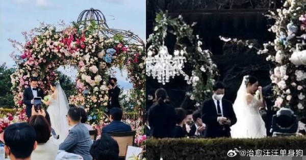 孙艺珍玄彬婚礼现场，女方激动落泪，两人交换戒指画面温馨