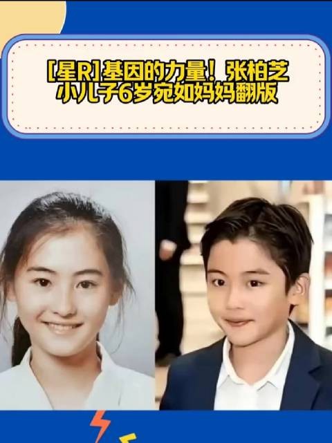 张柏芝六岁幼子曝光，眉宇神似母亲再现童年
