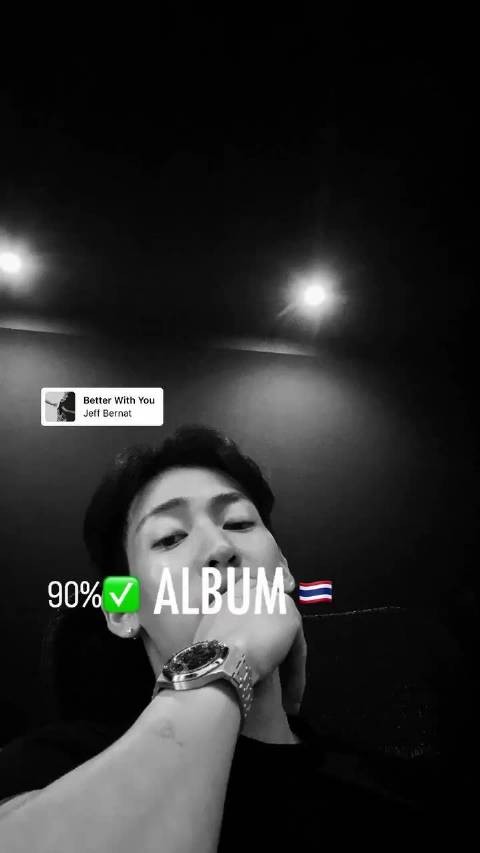 小Bam instory更新. 「 90%ALBUM 」 期待了