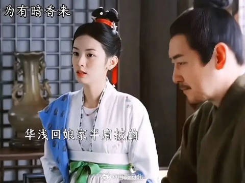 就只有华浅的披帛半肩半臂披着，其他人都是绕着双臂间