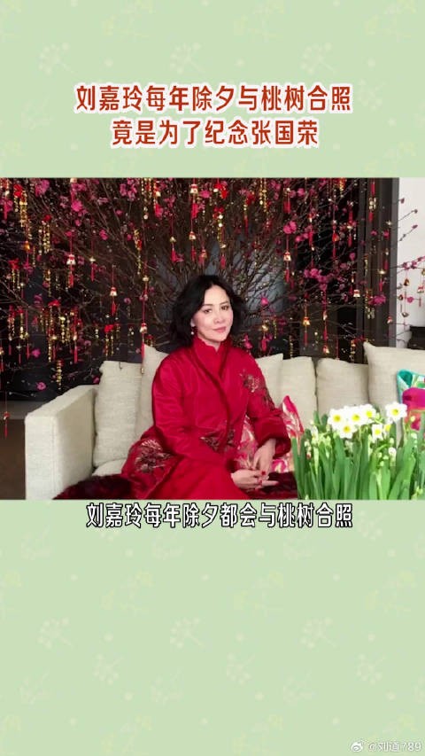 刘嘉玲每年春节在张国荣最爱花圃买桃树合影