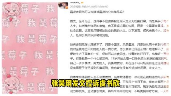 张昊玥发文控诉虞书欣,始作俑者美美隐身,80没有有效期