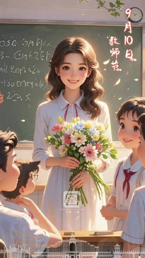 三尺讲台育桃李，一支粉笔写春秋，金秋的长春，祝快乐！