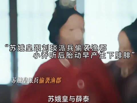 “苏娥皇跟刘琰派兵偷袭渔郡 … 小乔听后胎动早产生下腓腓”