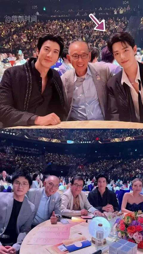 湾区晚会杨受成主动握手肖战，与容祖儿同台引关注
