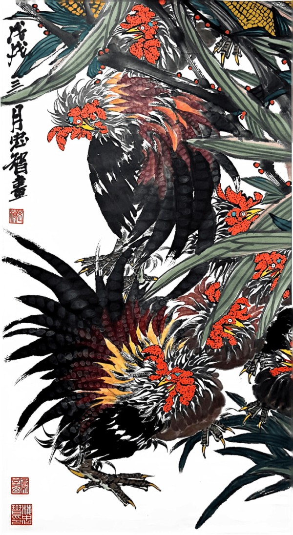 梅忠智国画作品亮相智玺稳国际文物艺术品拍卖中心