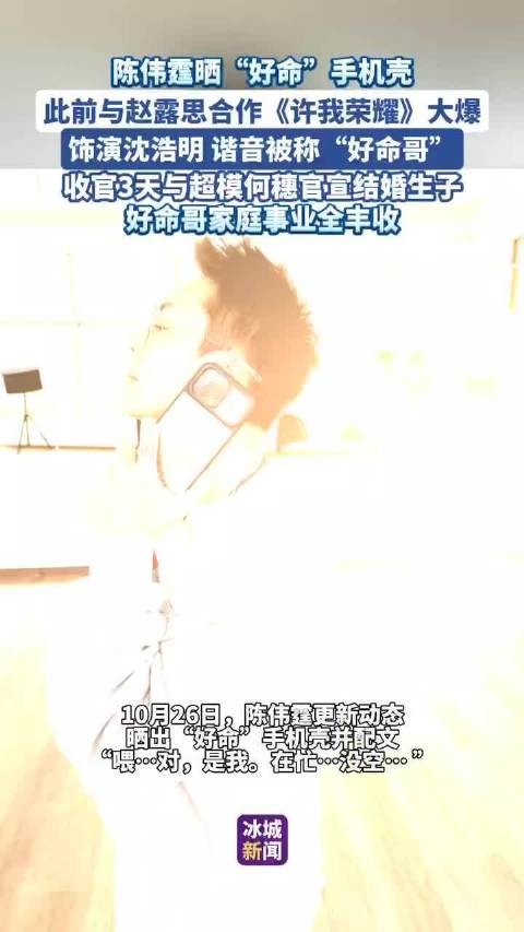 陈伟霆晒好命手机壳,与何穗官宣结婚生子