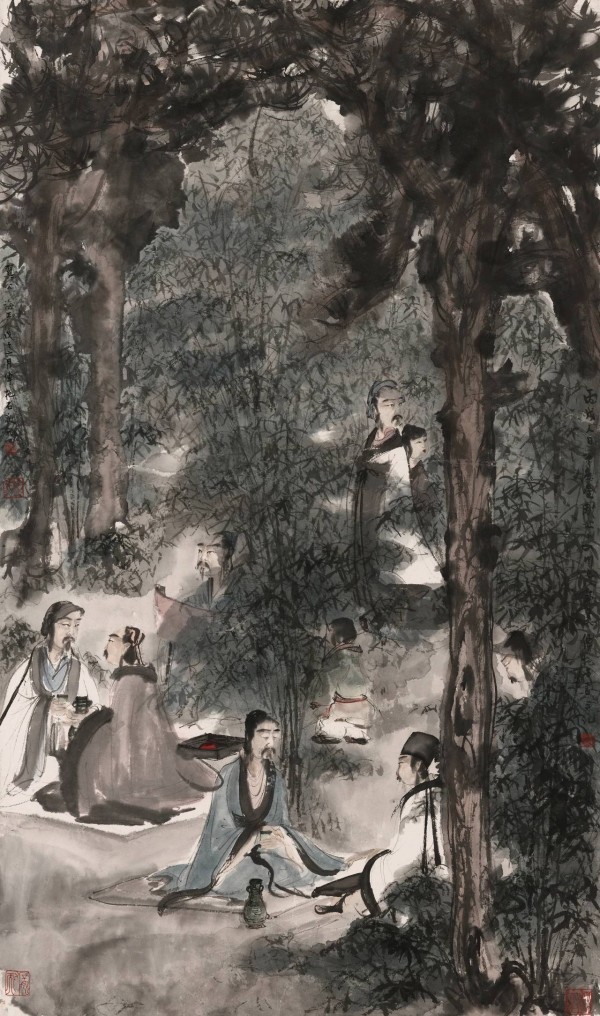 整场最贵是傅抱石,数量最多是张大千~