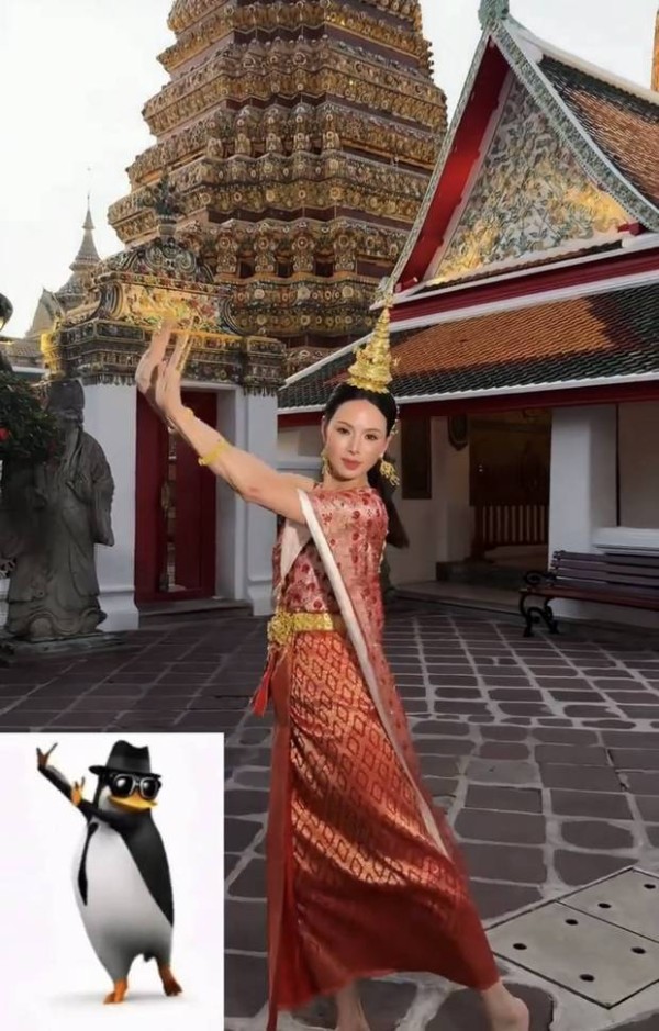 李若彤身着泰装跳企鹅舞反差感拉满 舞姿俏皮又不失优雅