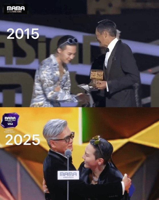 梦回十年前2015年周润发为bigbang颁奖时刻。