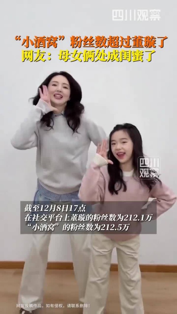 小酒窝的粉丝数超过董璇了