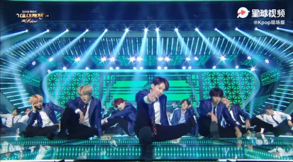 七年前的今天(181231),防弹少年团 在2018MBC歌谣大-祭典节目中带来