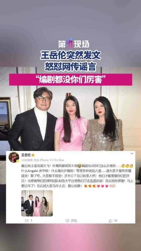 王岳伦发文为李湘王诗龄辟谣