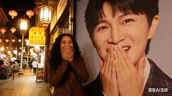 笑不活!袁娅维唐人街撞周深海报,喊出7字梗全网磕疯