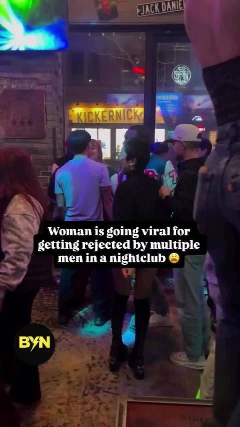 一名亚裔女子在夜总会，多次被男性拒绝，这个视频在洋抖火了
