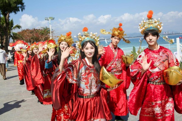 科技赋能民俗,三亚蜈支洲岛新春文旅添活力