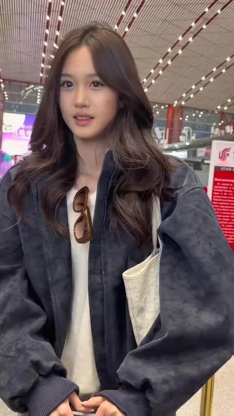 钟丽缇女儿考拉机场亮相,继承母亲美貌身高1米72