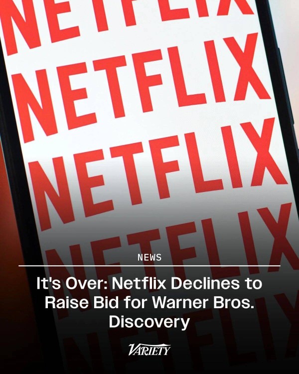 派拉蒙赢了！Netflix退出收购华纳。