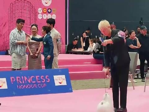 “霍思燕火到国外！穿旗袍带爱犬拿下冠军，二胎女儿一露面太像哥哥”