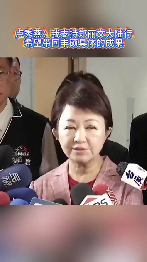 卢秀燕:我支持郑丽文大陆行,希望带回丰硕具体的成果