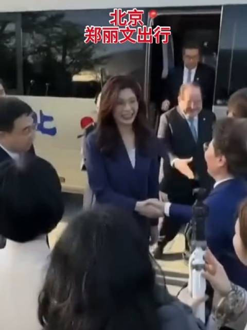 欢迎郑丽文的人群