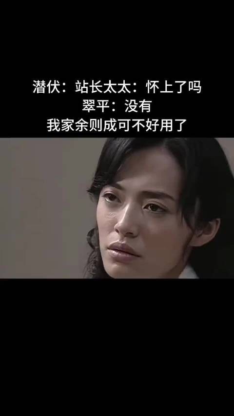 潜伏:站长太太:怀上了吗?翠平:没有,我家余则成可不好用了