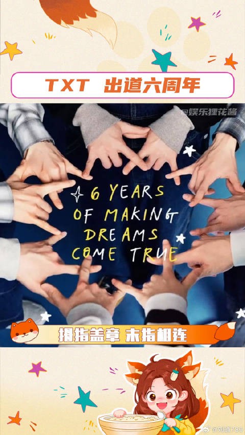 小档六周年快乐,明天也要一起哦! TXT出道六周年 微博VC计划