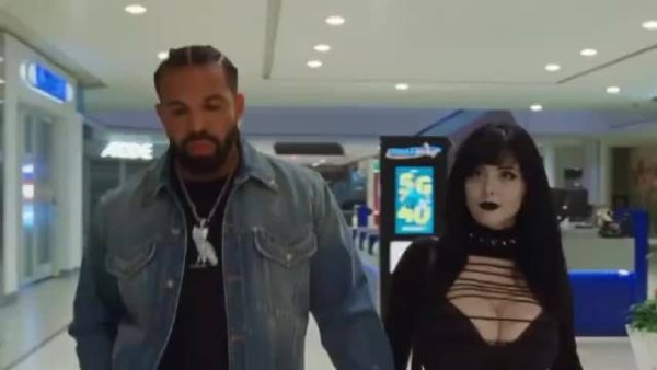 Drake和哥特女约会,也被改成了哥特风