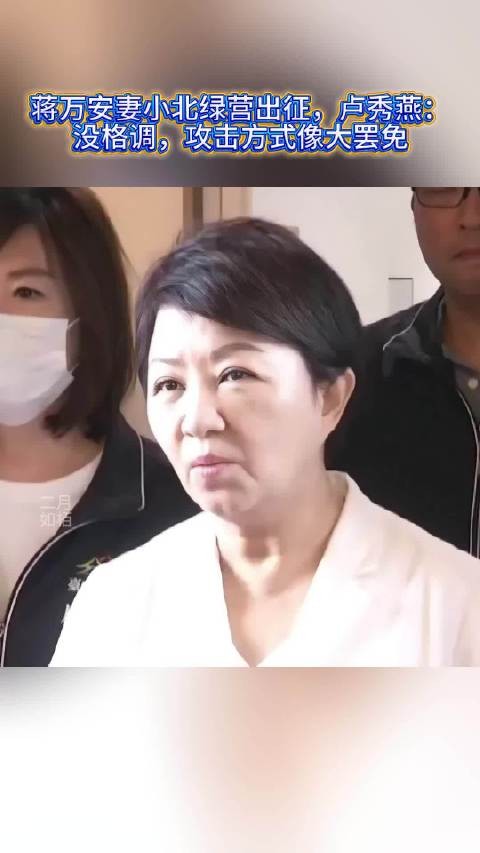 蒋万安妻小北绿营出征,卢秀燕:没格调,攻击方式像大罢免