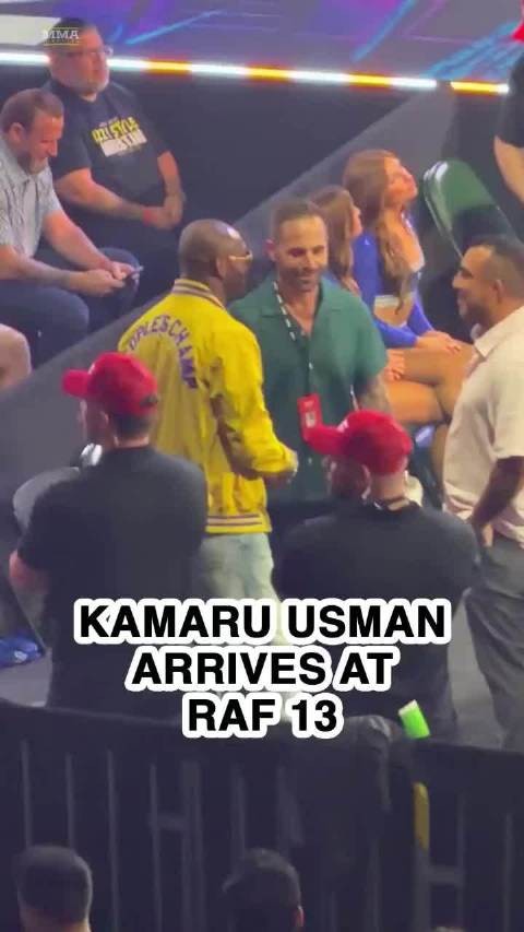 “尼日利亚噩梦”卡马努·乌斯曼(Kamaru Usman)今天被拍到出席RAF 13