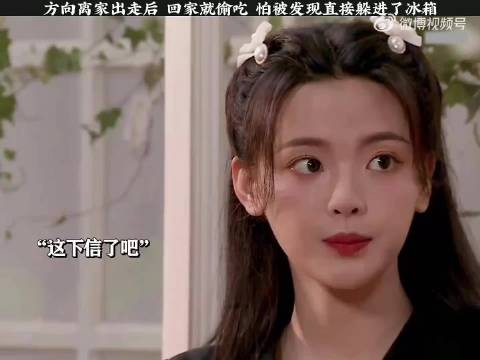 方向离家出走后,回家就偷吃,怕被发现直接躲进了冰箱