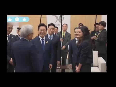 黄仁勋向李在明介绍自己的女儿，李在明：你长得这么年轻，不像有女儿的人