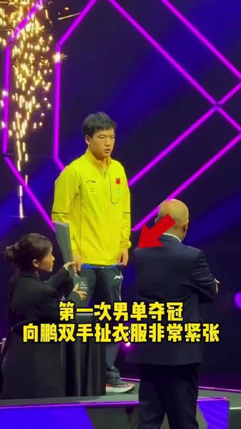 向鹏首夺男单冠军,紧张扯衣直言要多拿冠军