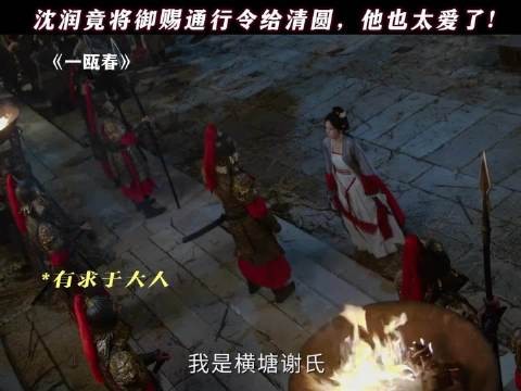 沈润真舍得，直接把御赐通行令给谢清圆