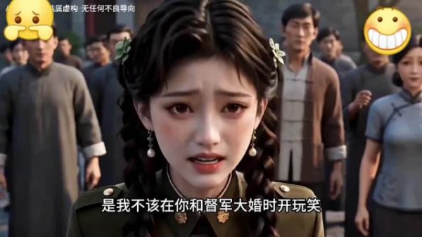 军装女子含泪认错,懊悔在督军大婚时玩笑闯祸,被算计蒙骗,最后狼狈跪倒在地