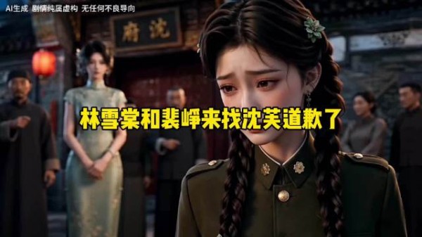 林雪棠和裴峥假装过来道歉,其实是当着大家面让沈芙难堪,逼她回去忍气吞声