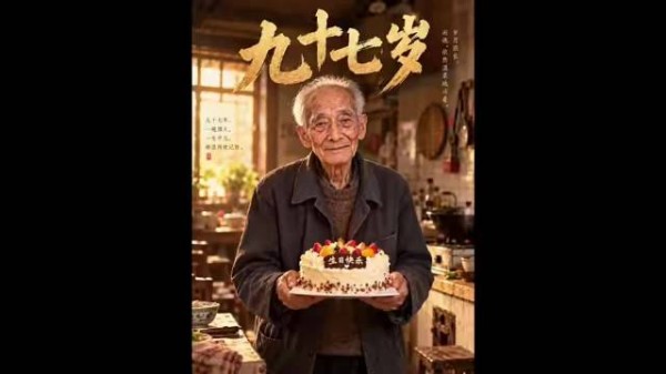 女儿75岁生日,97岁老父亲独自赶来庆生