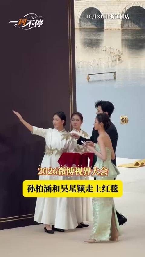 孙柏涵吴星颖微博视界大会红毯并肩亮相